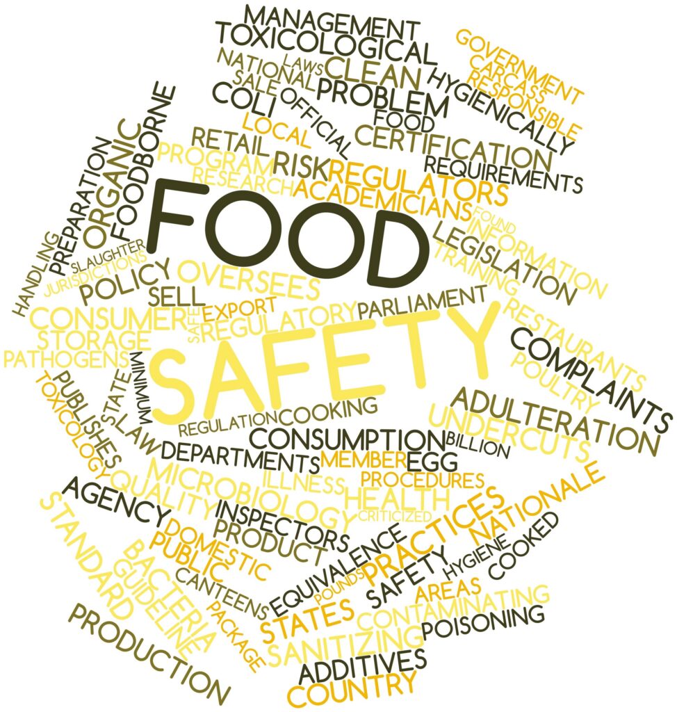 food safety word cloud